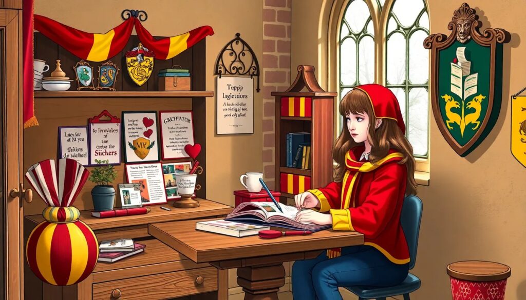 Manualidades por casas: Gryffindor, Slytherin, Ravenclaw y Hufflepuff